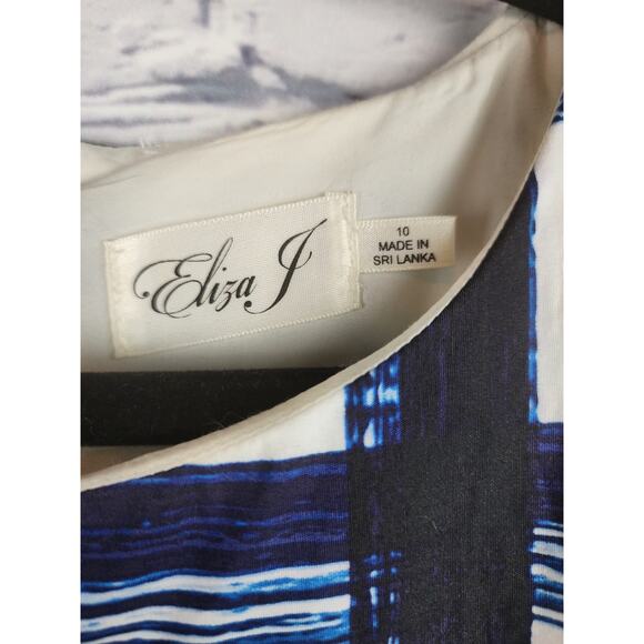 Eliza J Dress Womens 10 Plaid Cocktail Fun Flirty preppy classic cocktail party - Picture 5 of 12